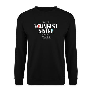 Sœur cadette - Sweat-shirt Unisexe - noir - Devant - Alina (178cm) & Michal (187cm)