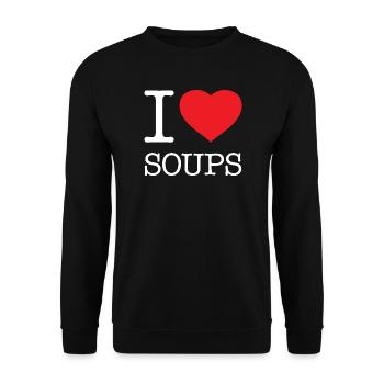 J’ADORE LES SOUPES - Sweat-shirt Unisexe - noir - Devant - Alina (178cm) & Michal (187cm)