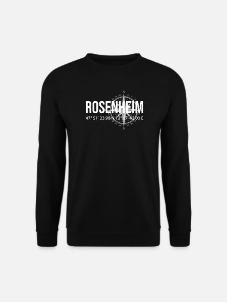 Koordinaten Rosenheim - Unisex Pullover - Schwarz
