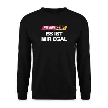 Chill doesn't matter statement funny is I don't care - Unisex Sweatshirt - black - Front - Alina (178cm) & Michal (187cm)