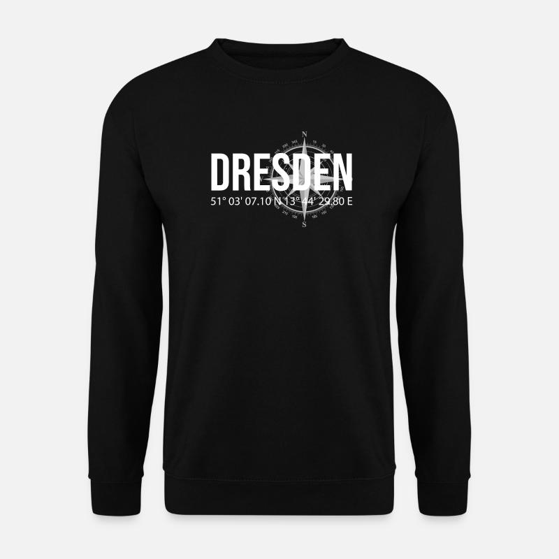 Koordinaten Dresden - Unisex Pullover - Schwarz