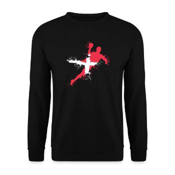 Handball Team Denmark Handball Player Symbol Throw icon - Unisex Sweatshirt - black - Front - Alina (178cm) & Michal (187cm)
