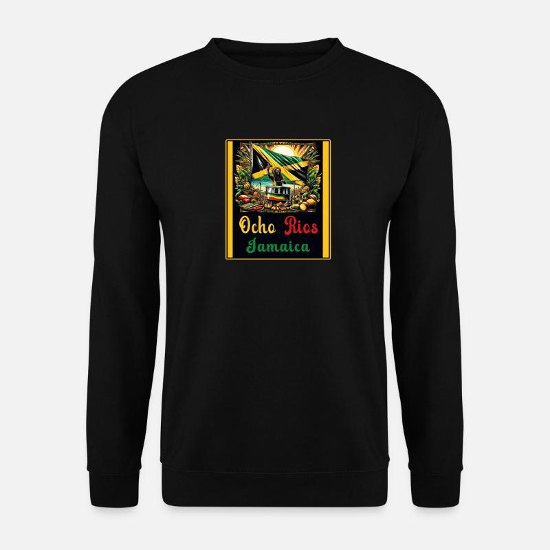 Jamaika Ocho Rios Reggae Design - Unisex Pullover - Schwarz