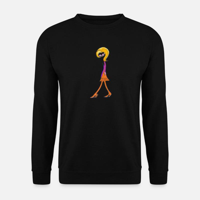 Whimsical Doodle Diva - Unisex Sweatshirt - black