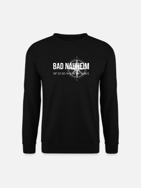 Koordinaten Bad Nauheim - Unisex Pullover - Schwarz