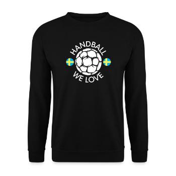 nous aimons le handball suède Équipe Handballeur EM icône - Sweat-shirt Unisexe - noir - Devant - Alina (178cm) & Michal (187cm)