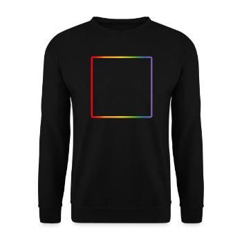 Rainbow Frame LGBT DEMO - Unisex Sweatshirt - black - Front - Alina (178cm) & Michal (187cm)