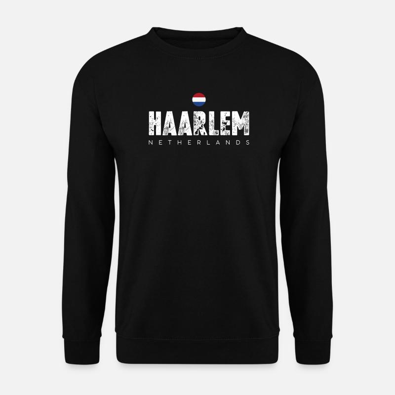 Haarlem Distressed Logo - Unisex Sweatshirt - black