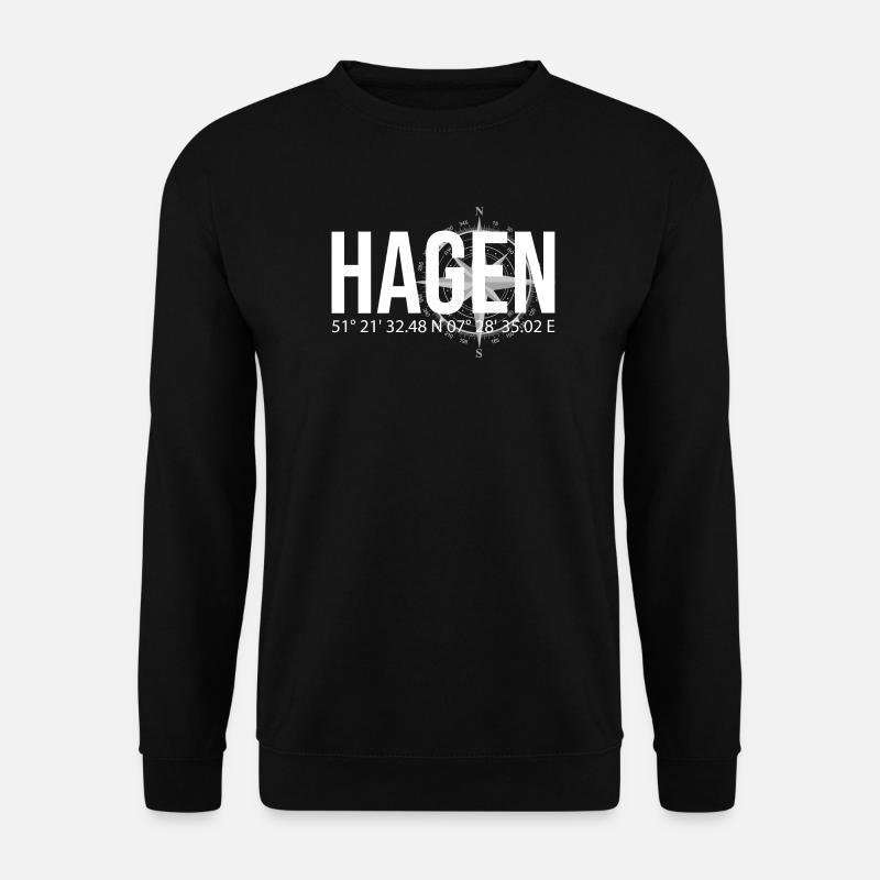 Koordinaten Hagen - Unisex Pullover - Schwarz