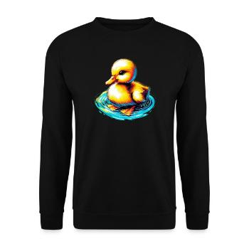 Caneton Canard Canard - Sweat-shirt Unisexe - noir - Devant - Alina (178cm) & Michal (187cm)