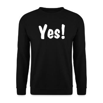 Yes! - Unisex Pullover - Schwarz - Vorne - Alina (178cm) & Michal (187cm)