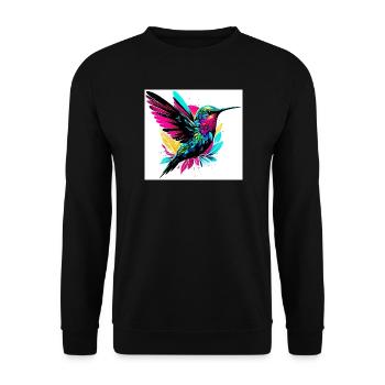 Kolibri - Unisex Pullover - Schwarz - Vorne - Alina (178cm) & Michal (187cm)