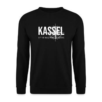 Koordinaten Kassel - Unisex Pullover - Schwarz - Vorne - Alina (178cm) & Michal (187cm)