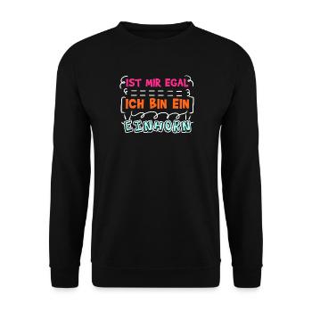 Chill doesn't matter statement I don't care attitude - Unisex Sweatshirt - black - Front - Alina (178cm) & Michal (187cm)