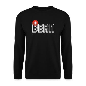 Bern Swiss City Emblem - Unisex Pullover - Schwarz - Vorne - Alina (178cm) & Michal (187cm)