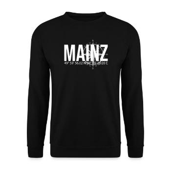 Koordinaten Mainz - Unisex Pullover - Schwarz - Vorne - Alina (178cm) & Michal (187cm)