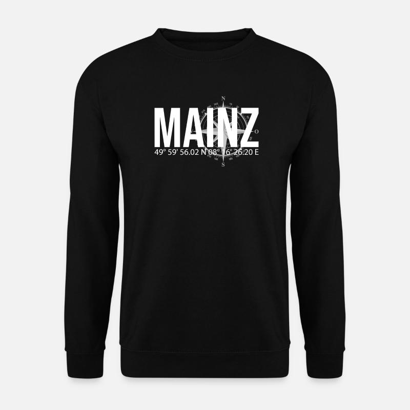 Koordinaten Mainz - Unisex Pullover - Schwarz