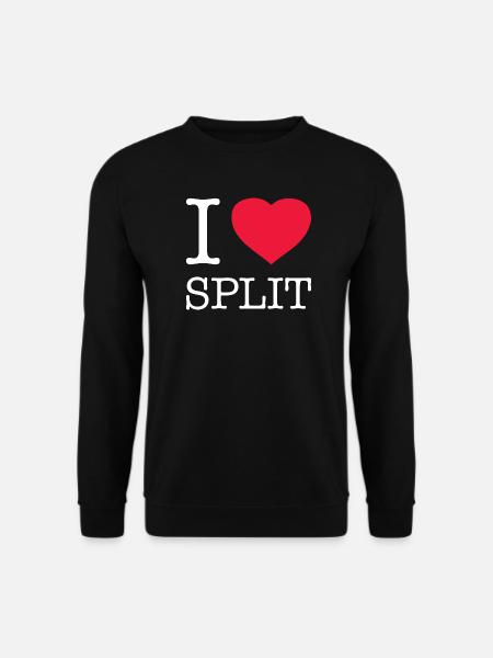 I LOVE SPLIT Croatia Kroatien - Unisex Sweatshirt - black