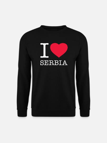 J’AIME LA SERBIE Serbien - Sweat-shirt Unisexe - noir