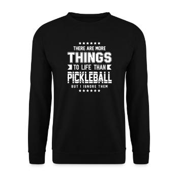 Pickleball - Unisex Sweatshirt - black - Front - Alina (178cm) & Michal (187cm)