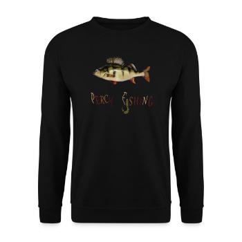 Perch Angler - Unisex Sweatshirt - black - Front - Alina (178cm) & Michal (187cm)