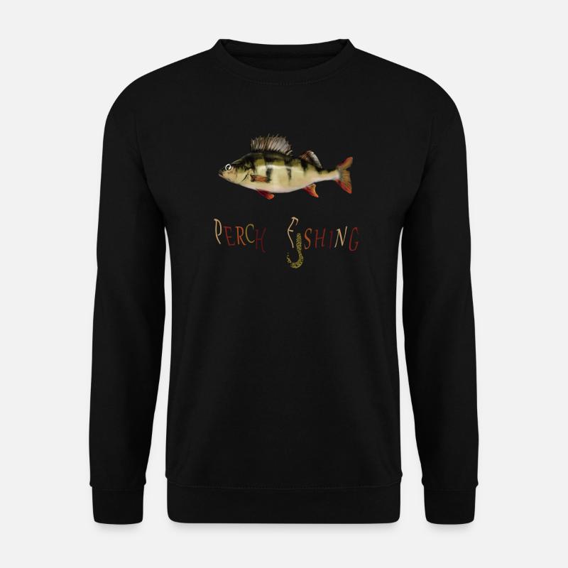 Barsch Angler - Unisex Pullover - Schwarz