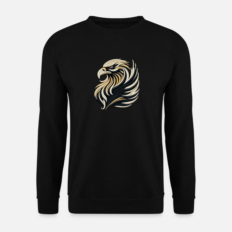 Majestic Embroidered Eagle - Unisex Sweatshirt - black