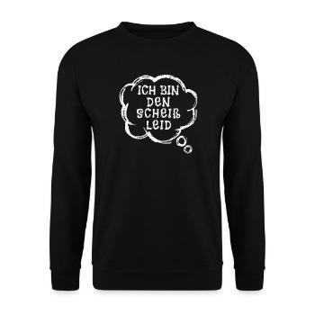 I don't care about attitude statement - Unisex Sweatshirt - black - Front - Alina (178cm) & Michal (187cm)