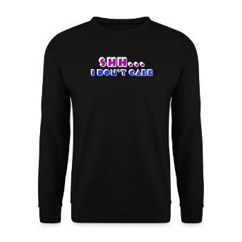La déclaration de détente n’a pas d’importance, je m’en fiche - Sweat-shirt Unisexe - noir - Devant - Alina (178cm) & Michal (187cm)