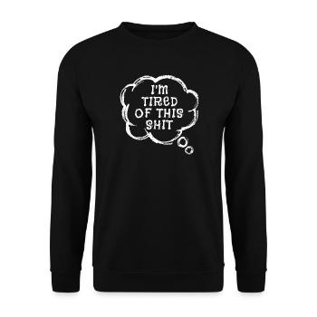 I don't care cool saying indifferent attitude - Unisex Sweatshirt - black - Front - Alina (178cm) & Michal (187cm)
