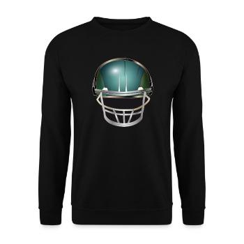 Motif de casque de football pour les fans de football - Sweat-shirt Unisexe - noir - Devant - Alina (178cm) & Michal (187cm)
