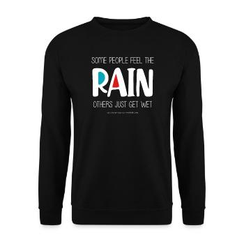 Feel the Rain (dark) - Unisex Sweatshirt - black - Front - Alina (178cm) & Michal (187cm)