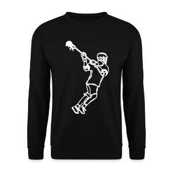 Lacrosse Professional Drawing - Unisex Sweatshirt - black - Front - Alina (178cm) & Michal (187cm)
