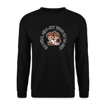 Loving Couple Circle Message I Feel You - Unisex Sweatshirt - black - Front - Alina (178cm) & Michal (187cm)