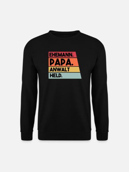 Ehemann Papa Anwalt Held - Unisex Pullover - Schwarz