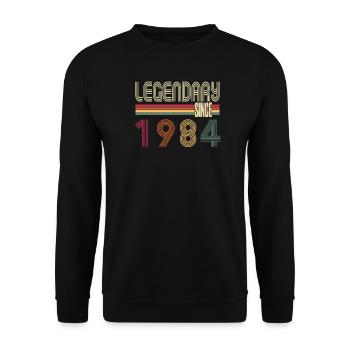 Vintage 1984 né Vintage rétro anniversaire - Sweat-shirt Unisexe - noir - Devant - Alina (178cm) & Michal (187cm)