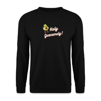 Holy Guacamoly | Avocado | Guacamole - Unisex Pullover - Schwarz - Vorne - Alina (178cm) & Michal (187cm)