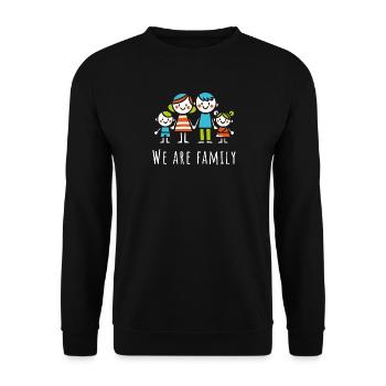 Nous sommes Famille Père Mère Enfants Amour, Fête des Mères - Sweat-shirt Unisexe - noir - Devant - Alina (178cm) & Michal (187cm)