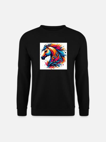 Pferd - Unisex Pullover - Schwarz