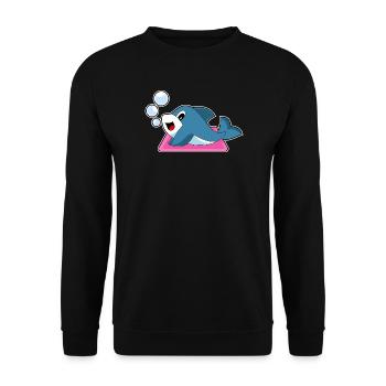 Dolphin Yoga Fitness Gymnastique - Sweat-shirt Unisexe - noir - Devant - Alina (178cm) & Michal (187cm)