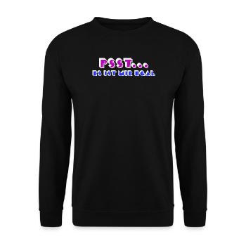 I don't care about statement attitude relax - Unisex Sweatshirt - black - Front - Alina (178cm) & Michal (187cm)
