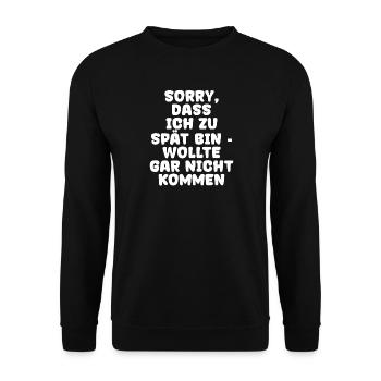 Funny Doesn't Matter Statement I Don't Care Attitude - Unisex Sweatshirt - black - Front - Alina (178cm) & Michal (187cm)