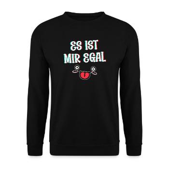 I don't care Cool Saying Attitude Relax Chill - Unisex Sweatshirt - black - Front - Alina (178cm) & Michal (187cm)
