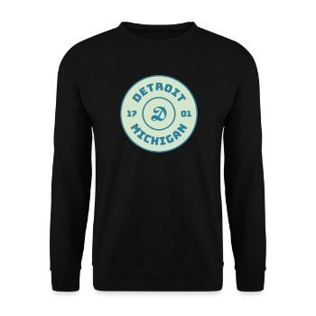 Detroit - Unisex Sweatshirt - black - Front - Alina (178cm) & Michal (187cm)