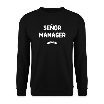 Señor Manager - Unisex Sweatshirt - black - Front - Alina (178cm) & Michal (187cm)