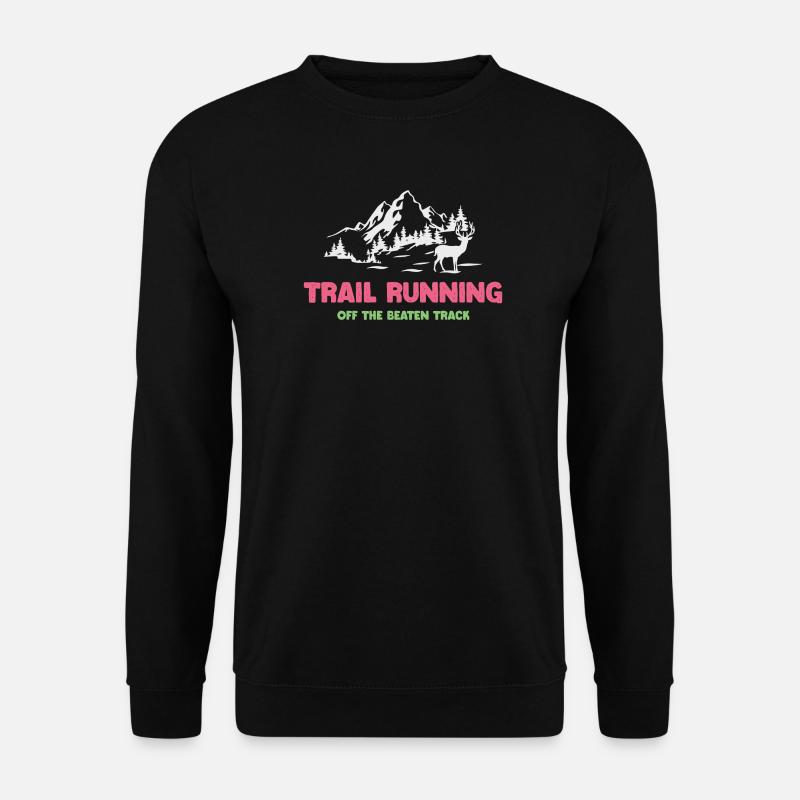 Trailrunning - abseits der ausgetretenen Pfade - Unisex Pullover - Schwarz