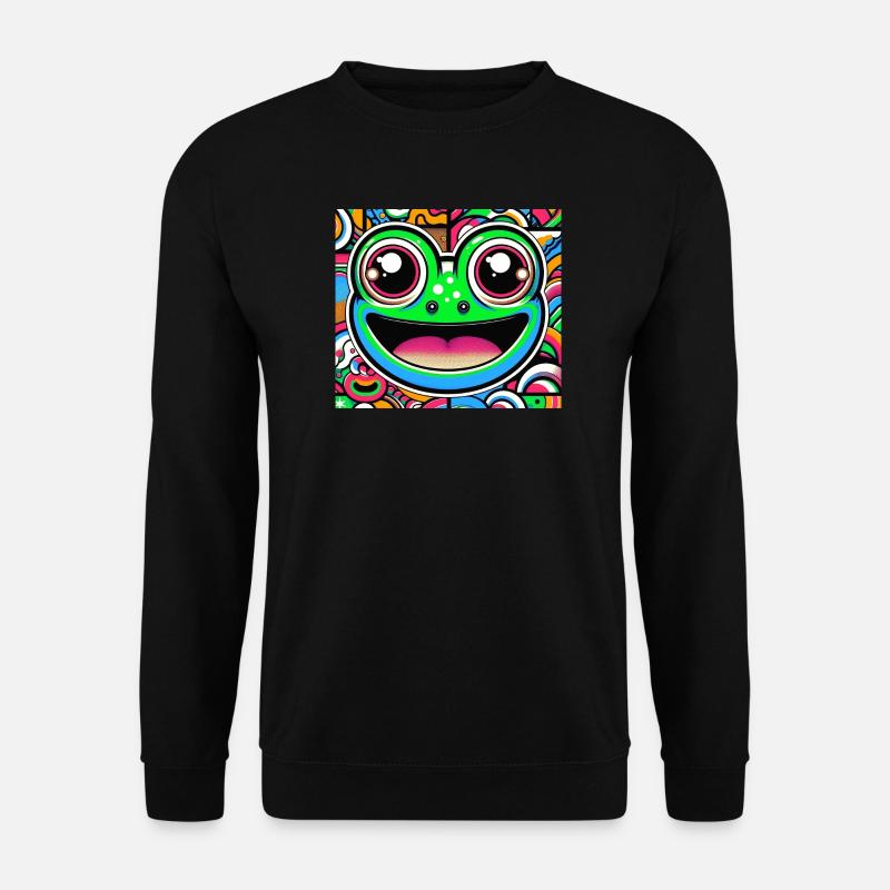 Frosch Pop Art - Unisex Pullover - Schwarz
