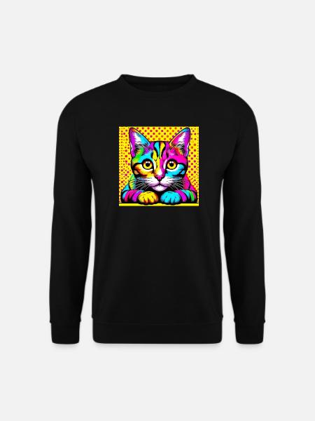 Cat Pop Art - Unisex Sweatshirt - black