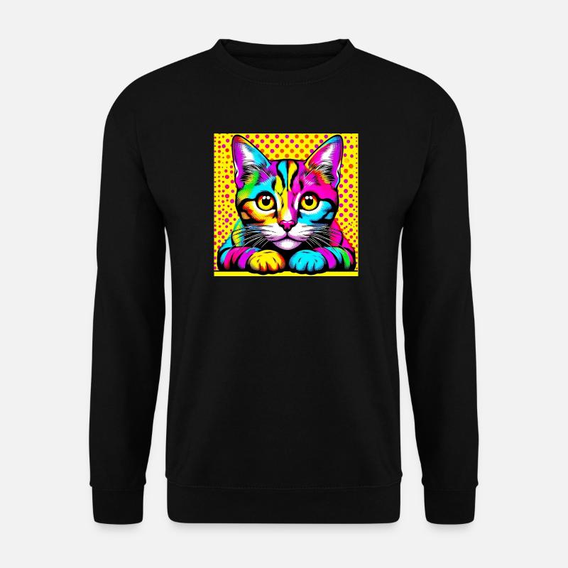 Cat Pop Art - Unisex Sweatshirt - black