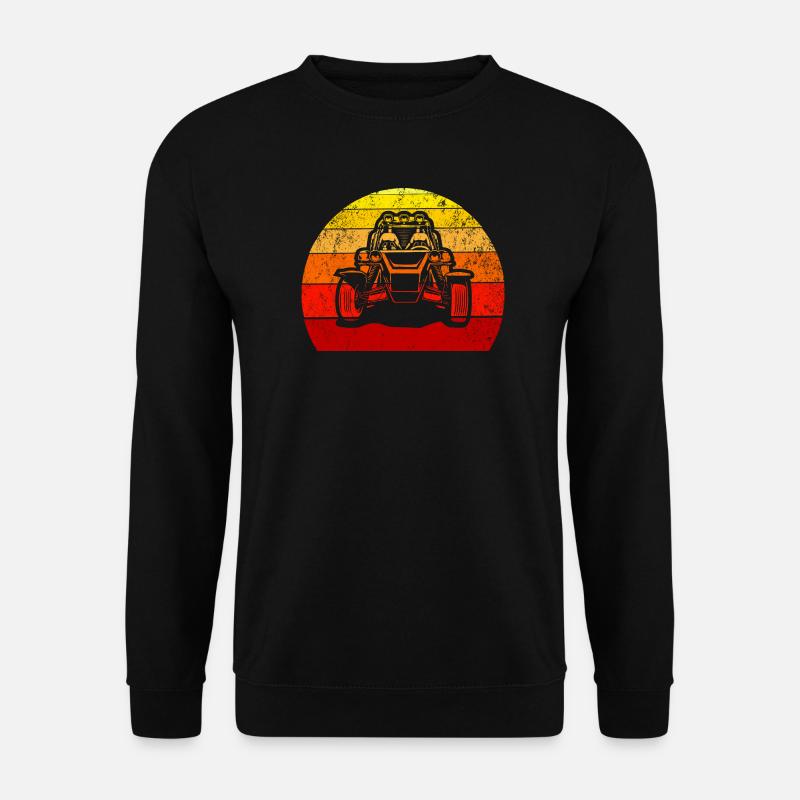 Retro Off-Road Abenteuer Illustration - Unisex Pullover - Schwarz
